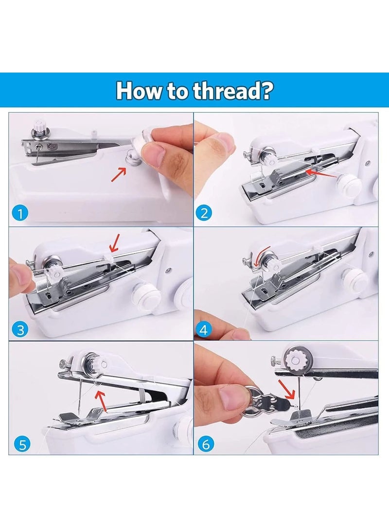 AZTECO Handheld Sewing Machine – Mini Portable Cordless Electric Stitching Machine for DIY, Clothes, Fabrics, Jeans, Quick Repair, Home & Travel - Image 4